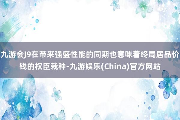 九游会J9在带来强盛性能的同期也意味着终局居品价钱的权臣栽种-九游娱乐(China)官方网站