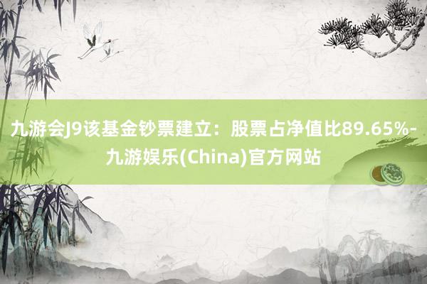 九游会J9该基金钞票建立：股票占净值比89.65%-九游娱乐(China)官方网站